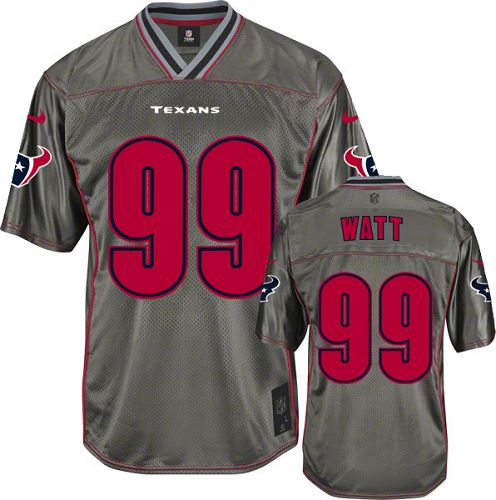 Men's Elite J.J. Watt Nike Jersey Grey - #99 Vapor NFL Houston Texans